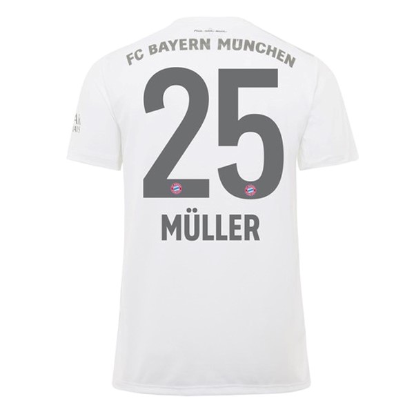 Camiseta Bayern Munich NO.25 Muller 2ª Kit 2019 2020 Blanco